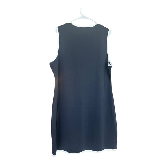 Good American X Anthro Black Plus Varsity Front  Zipper Swim Dress Size Plus NEW - Picture 7 of 15